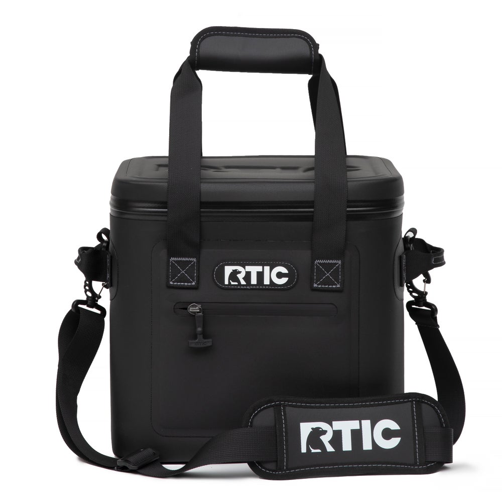 RTIC 12 Can Ultra-Tough Soft Cooler, Black Leakproof & Puncture Proof