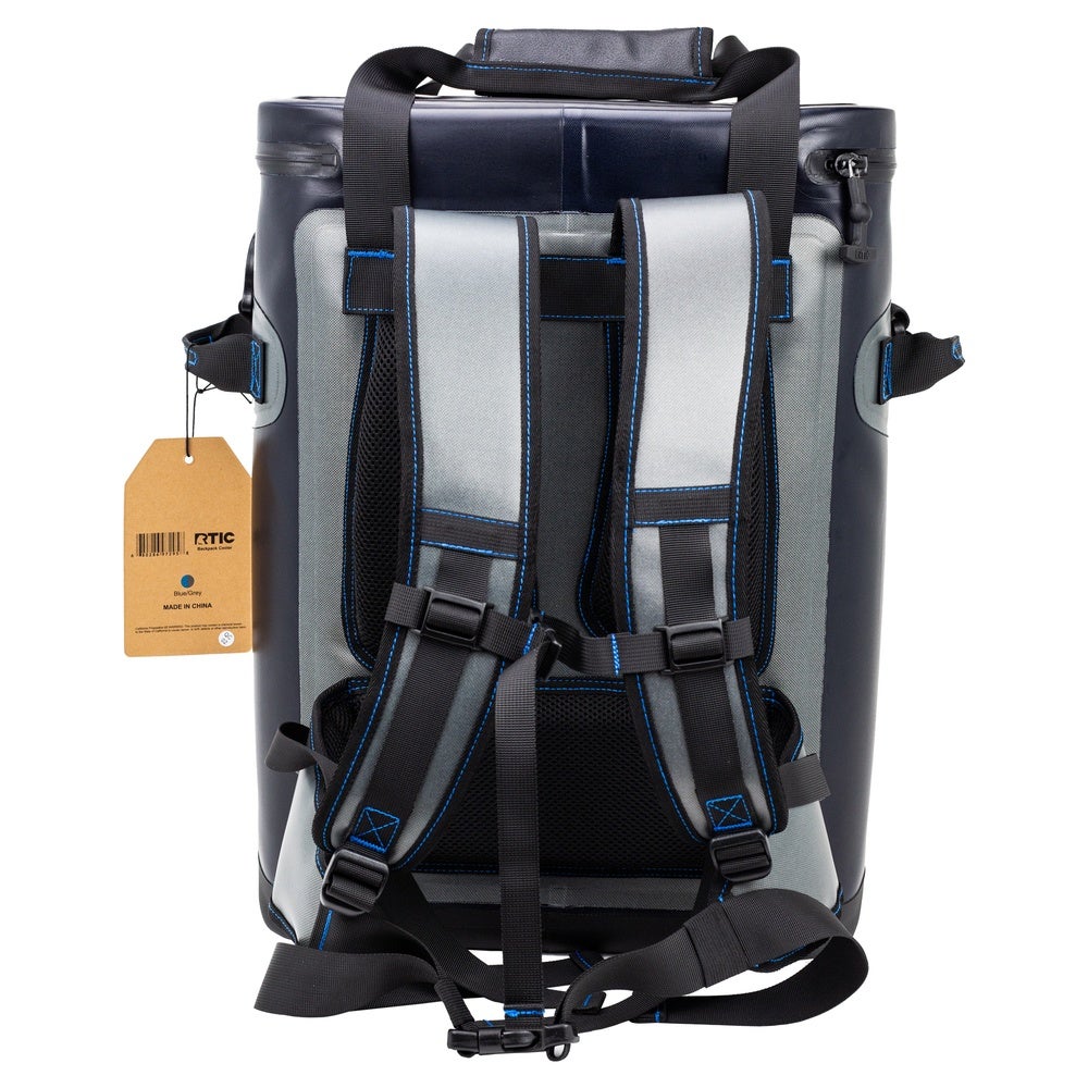 Backpack Soft Cooler, Blue / Grey, 2nd Gen RTIC