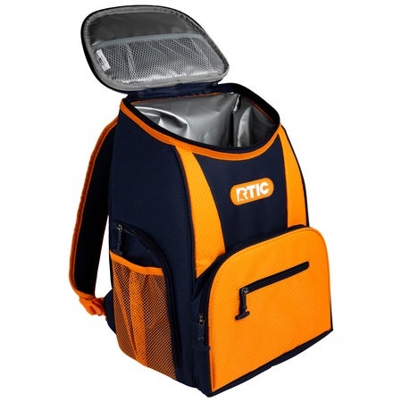 rtic orange backpack cooler