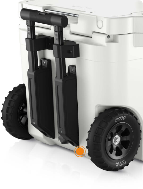 45 QT Ultra-Tough Wheeled Cooler 60 cans capacity RTIC