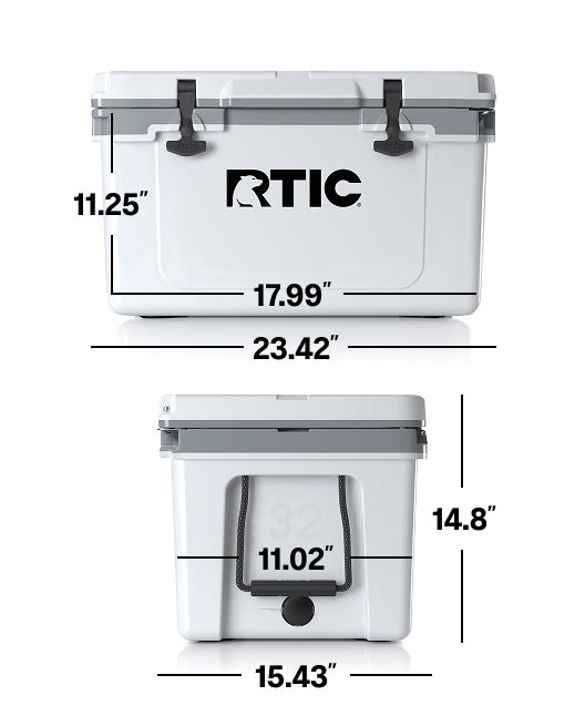 52 QT Ultra-Light Wheeled Cooler, White & Grey